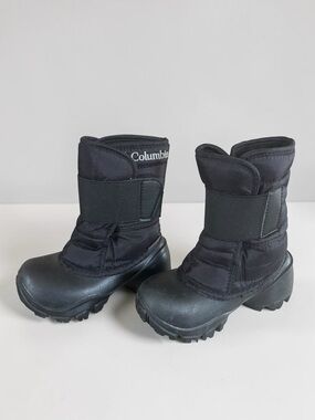 Columbia Girls Winter Snow Boots Black Toddler Size 8